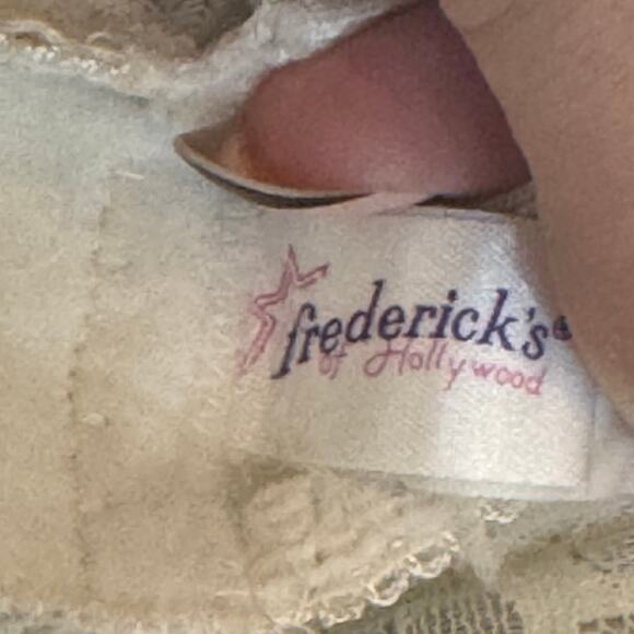 Fredericks Of Hollywood Lace Underwire Corset Bustier Cream Size 34C - Picture 2 of 4